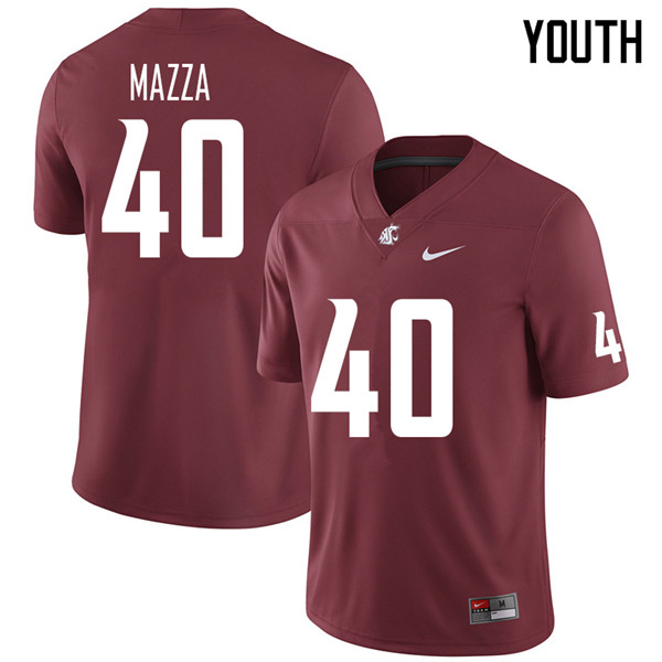 Youth #40 Blake Mazza Washington State Cougars College Football Jerseys Sale-Crimson
